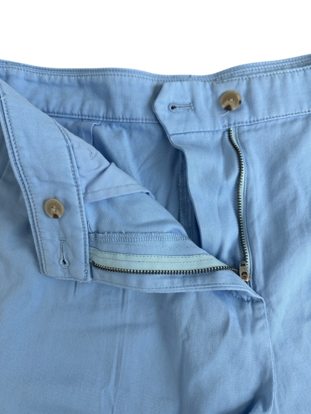 NWT J.Crew Factory Vintage 90s Pleated chino short Periwinkle Blue 10 - Picture 7 of 9